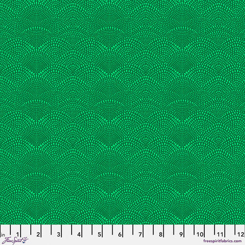 Scalloped Hills Quilt Fabric - Scalloped Hills in Emerald Green - PWCD080.XEMERALD