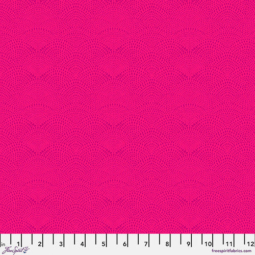 Scalloped Hills Quilt Fabric - Scalloped Hills in Raspberry Pink - PWCD080.XRASPBERRY