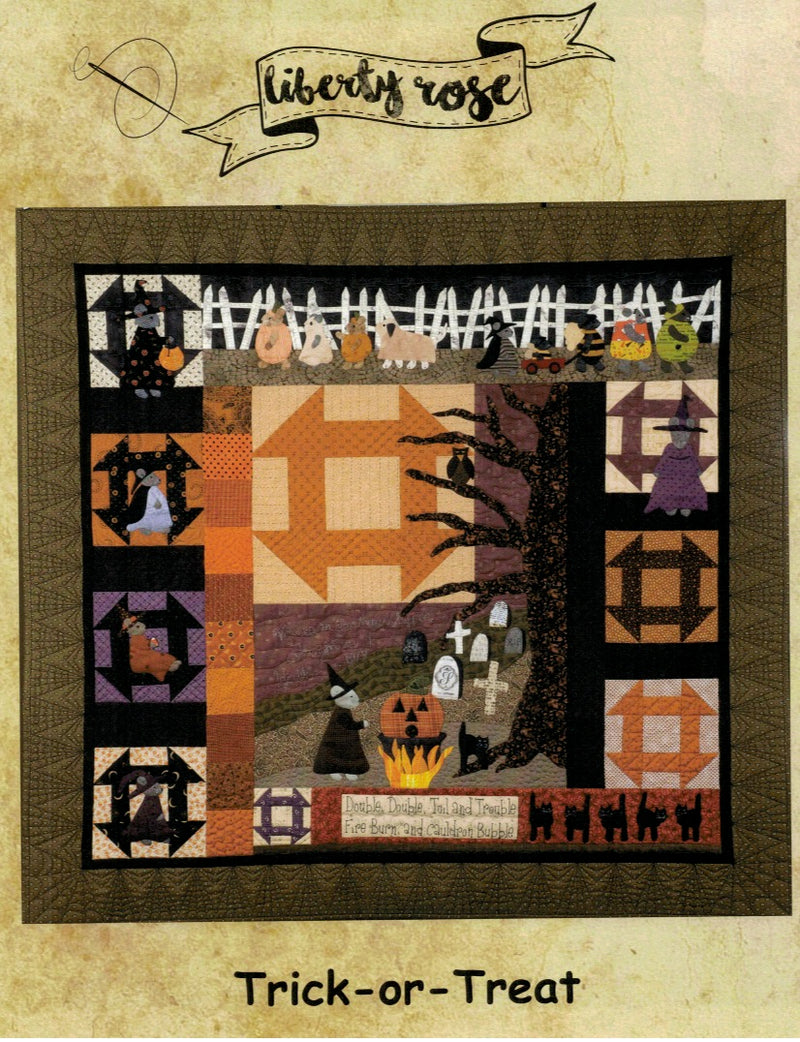 Trick-or-Treat Quilt/Wool Applique Pattern - LR-TRT