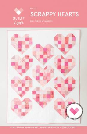 Scrappy Hearts Quilt Pattern - QLP132