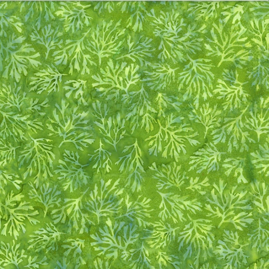 Sew the Rainbow Batik Quilt Fabric - Coral in Leaf Green - U2484-178