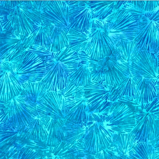Sew the Rainbow Batik Quilt Fabric - Shell in Seasalt Blue - U2481-443