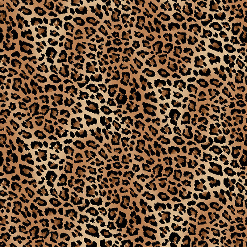 Skin Deep Quilt Fabric - Leopard Skin in Brown - 1649-39