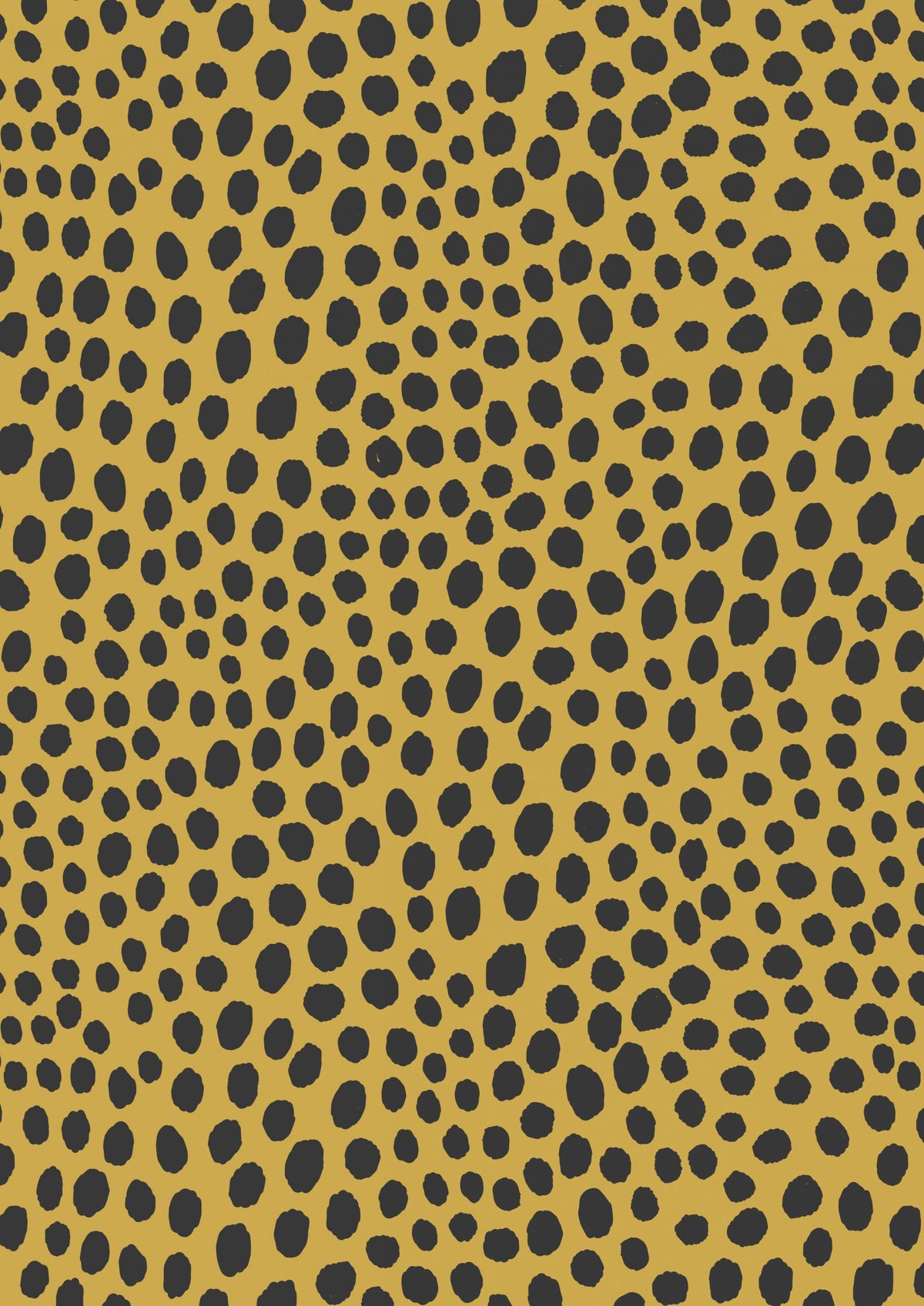 Small Things Wild Animals Quilt Fabric - Cheetah Print in Gold and Black - A698