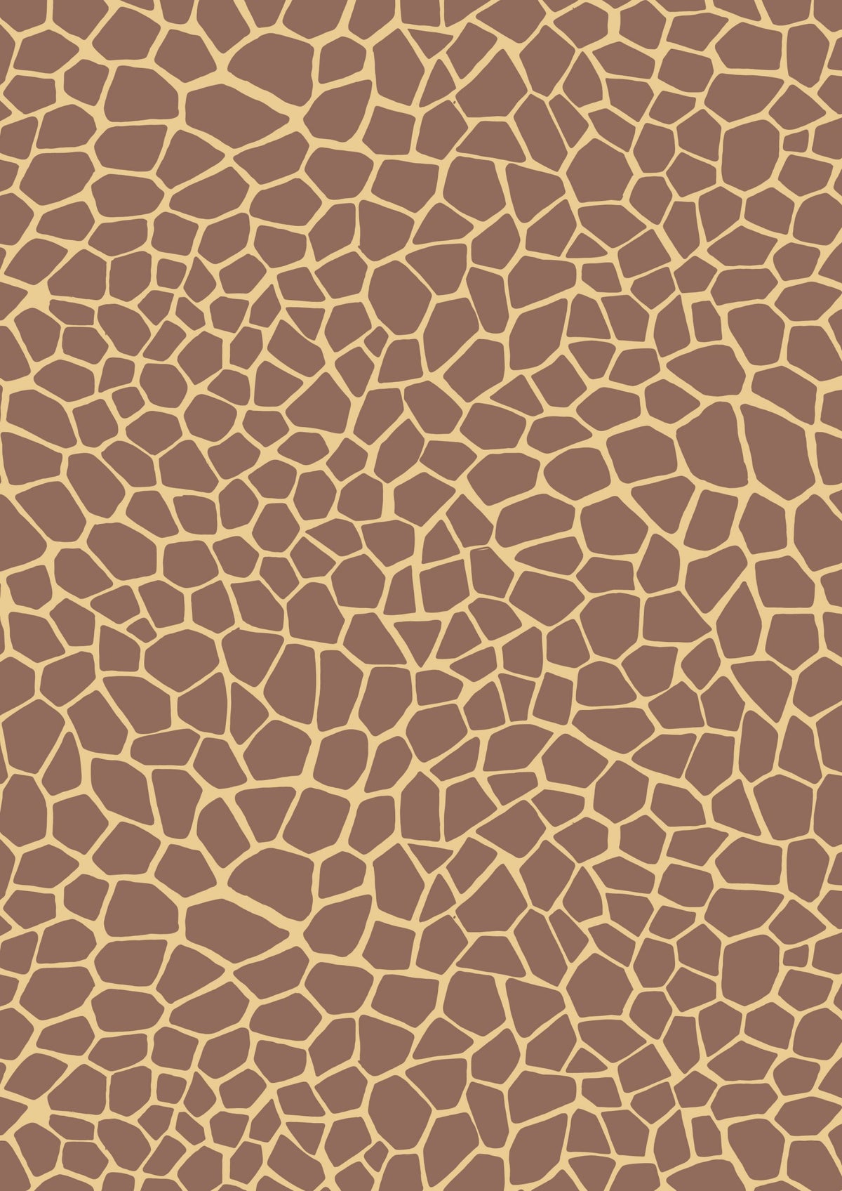 Small Things Wild Animals Quilt Fabric - Giraffe Print in Tan/Brown - A699