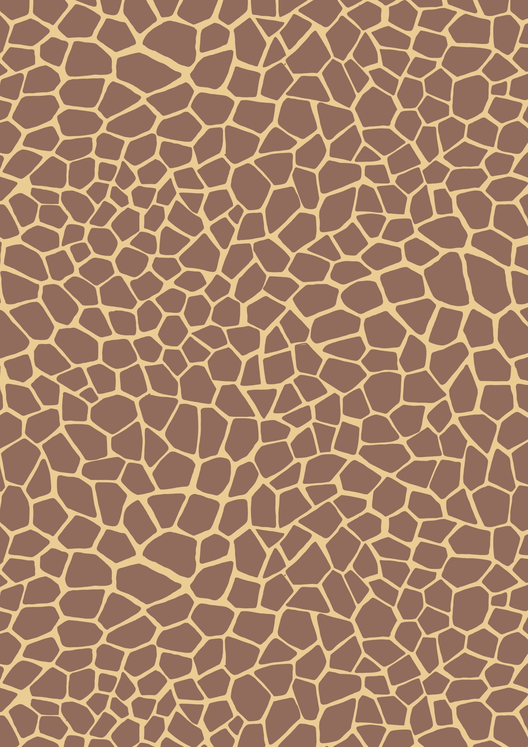 Small Things Wild Animals Quilt Fabric - Giraffe Print in Tan/Brown - A699