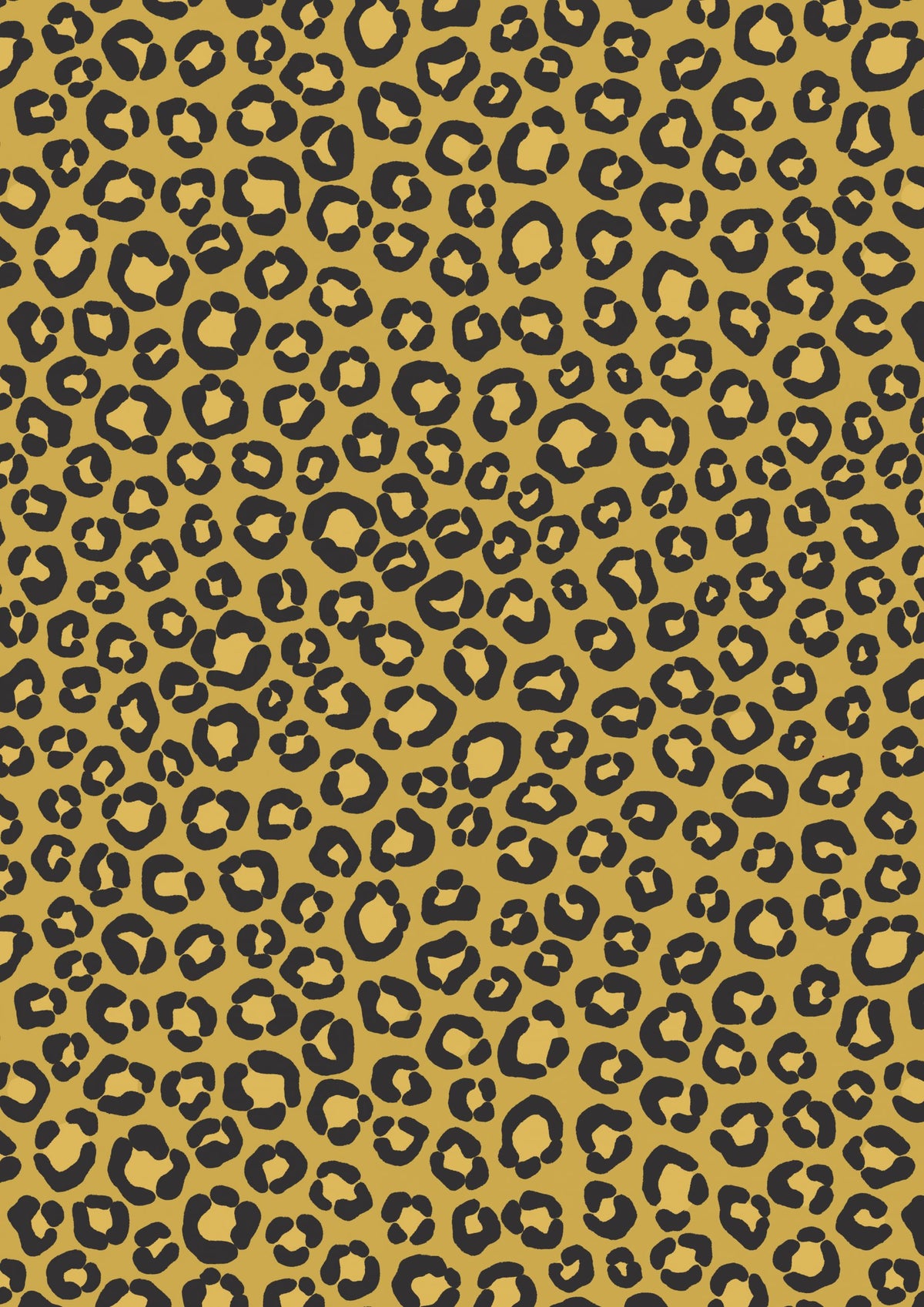 Small Things Wild Animals Quilt Fabric - Leopard Print in Gold/Black - A700
