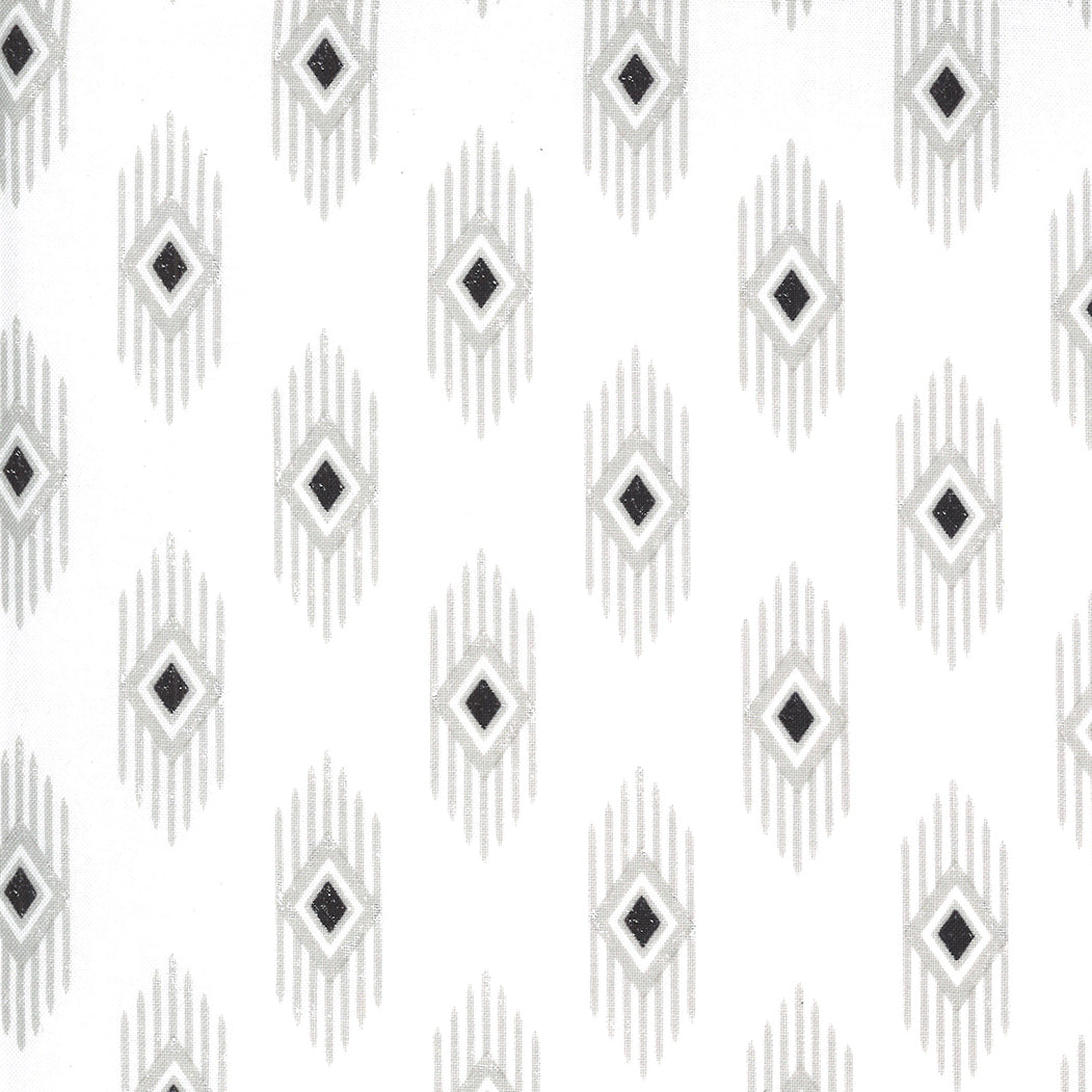 Smoke and Rust Quilt Fabric - Legend Geometric in Ash Gray - 5132 11