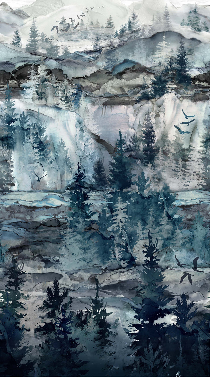 Soar Quilt Fabric - Scenic in Moody Blues - DP24581-44