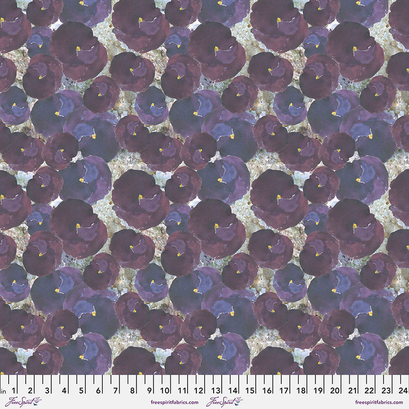 Special Moments Quilt Fabric - Drifting Pansies in Purple - PWDB031.PURPLE