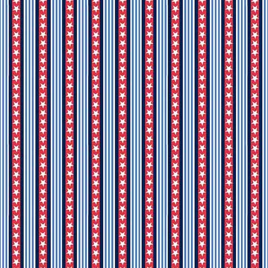 Stars and Stripes Quilt Fabric - Stars and Stripes in Red - A-566-R