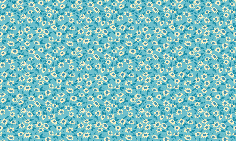 Stay Gold Quilt Fabric by Ruby Star Society - Morning Blend Daisy in Turquoise - RS0023 15