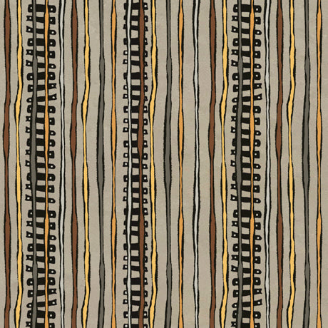 Steampunk Express Quilt Fabric - Railroad Stripe in Tan - 1649 29070 A