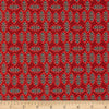 Stof France Quilt Fabric - Orient Express Interlocking Diamonds in Red - QU0011007