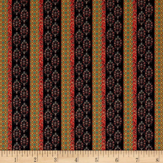 Stof France Quilt Fabric - Orient Express Stripe in Multi - QU0011003