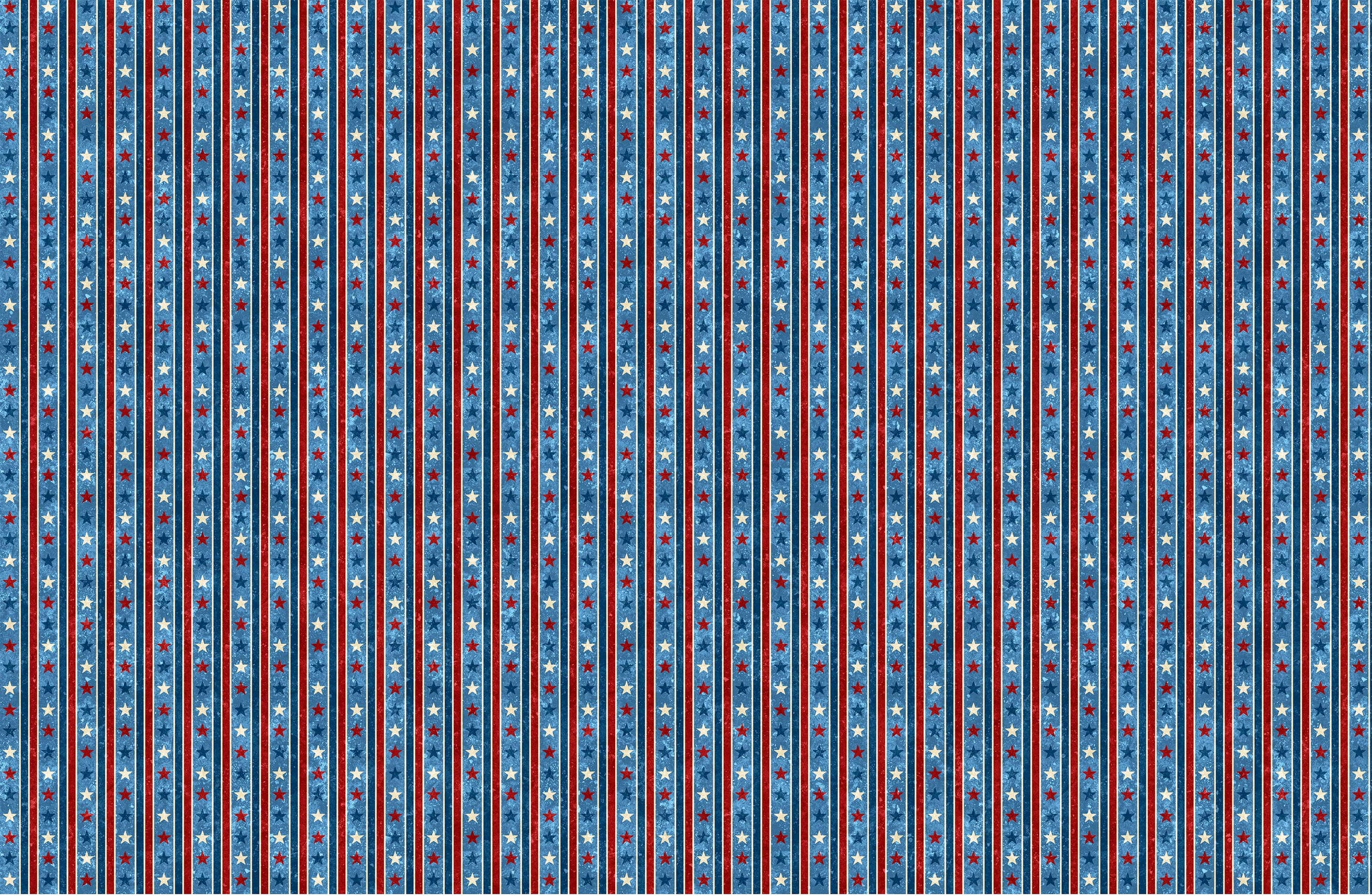 Stonehenge Stars and Stripes Quilt Fabric - Star Stripe in Blue/Multi - 24287-44