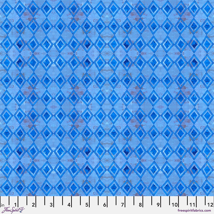 Sublime Summer Quilt Fabric - Set Sail Diamonds in Blue - PWSS013.BLUE