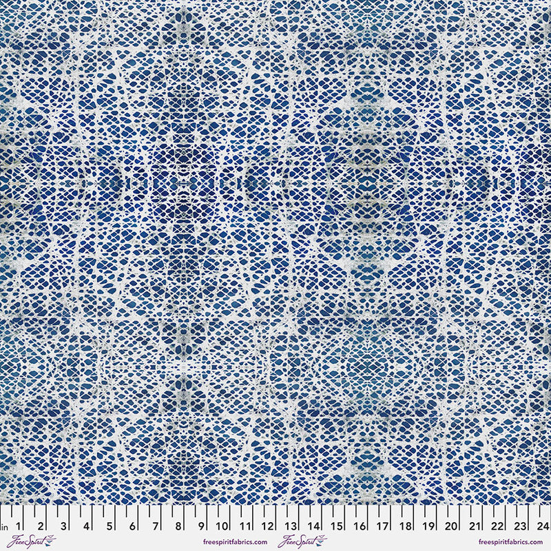 Sublime Summer Quilt Fabric - Summer's Catch Nets in Navy Blue - PWSS003.NAVY