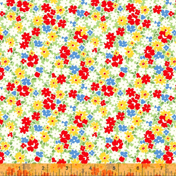 Sugarcube Quilt Fabric - Garden in Green/Multi - 52738-5