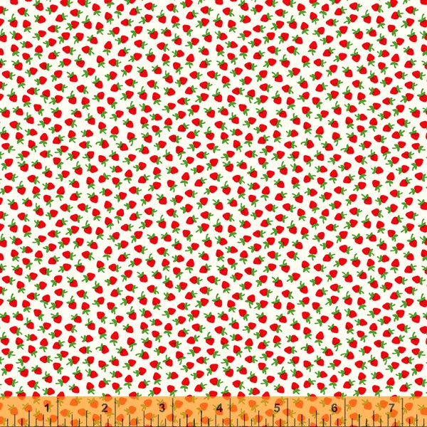 Sugarcube Quilt Fabric - Mini Strawberries in Red - 52742-1