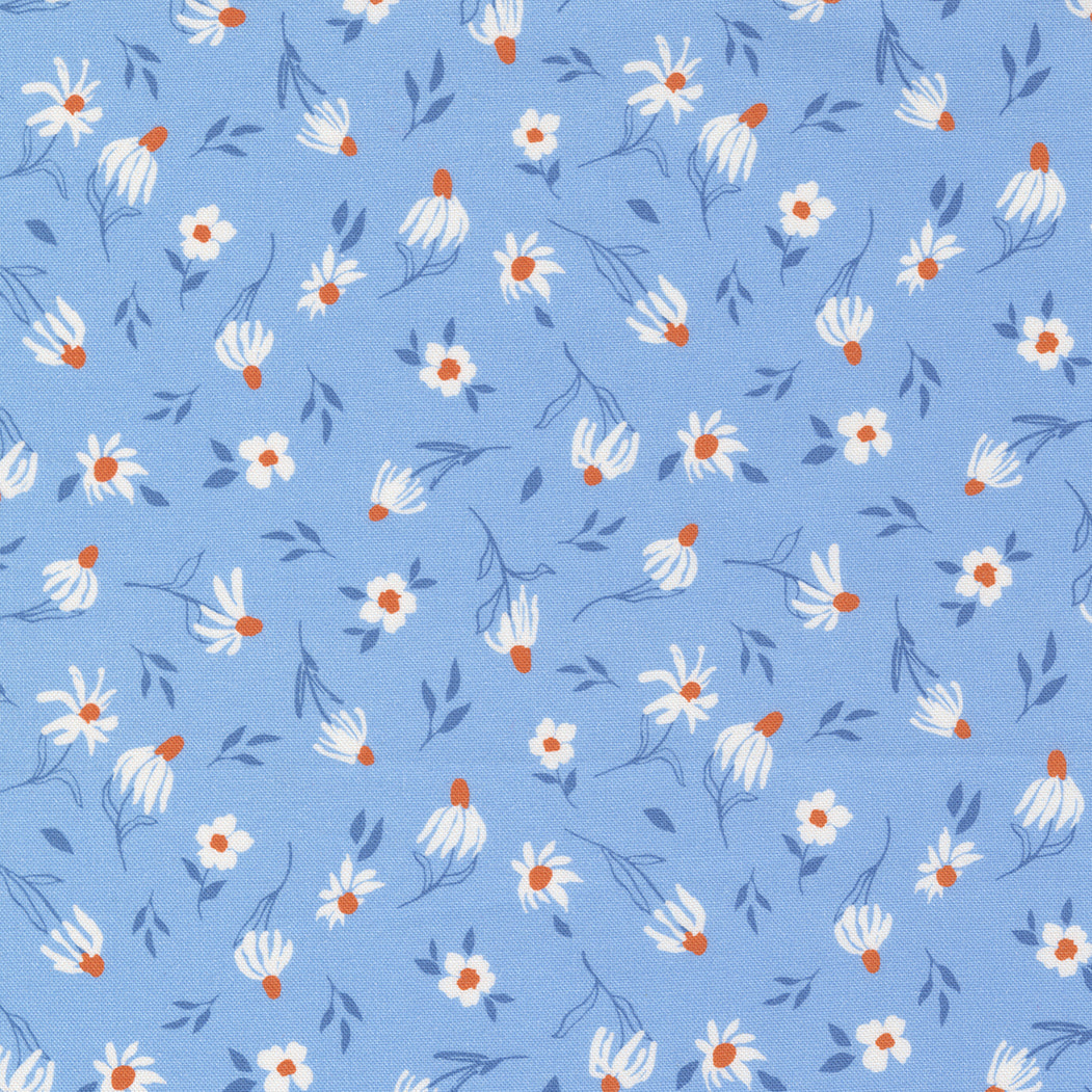 Sundance Quilt Fabric - Little Suzy Small Floral in Sky Blue - 11908 23