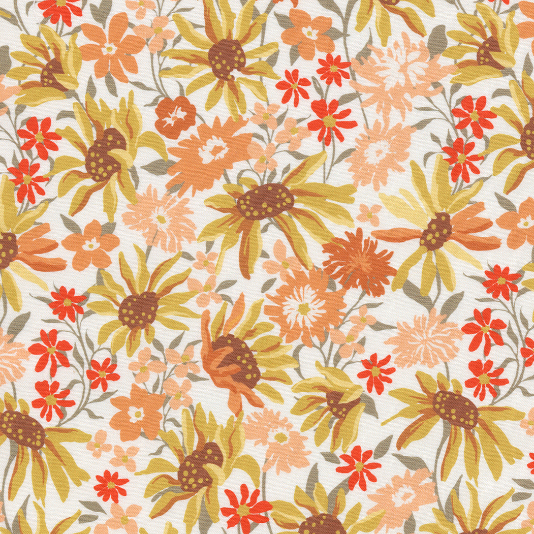 Sundance Quilt Fabric - Pacino Floral in Cloud White - 11904 11