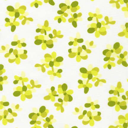 Sunroom Quilt Fabric - Small Succulents in Lemon Ice Yellow/White - AZH-20500-463  LEMON ICE