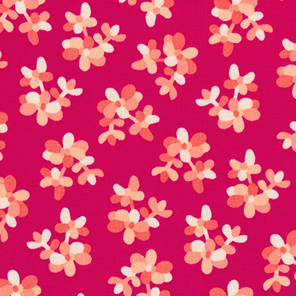 Sunroom Quilt Fabric - Small Succulents in Pomegranate Pink - AZH-20500-281  POMEGRANATE
