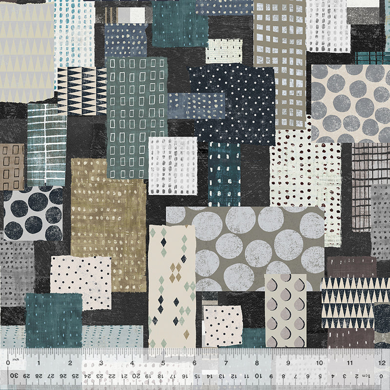 Swatch Quilt Fabric - Industry in Neutral - 53504D-2