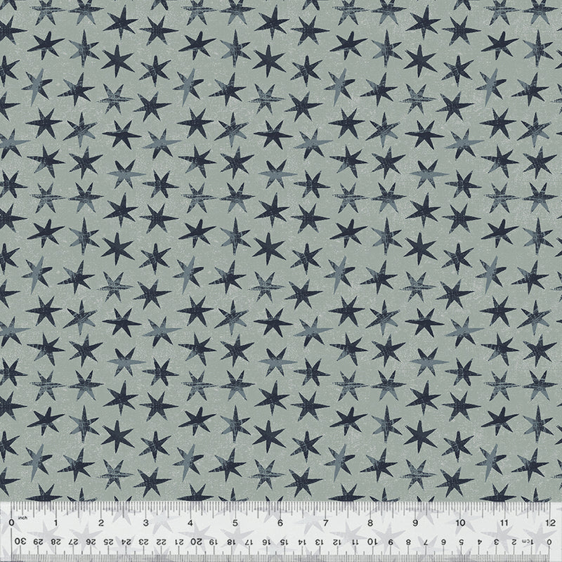 Swatch Quilt Fabric - Jacks in Cement Gray - 53509-13