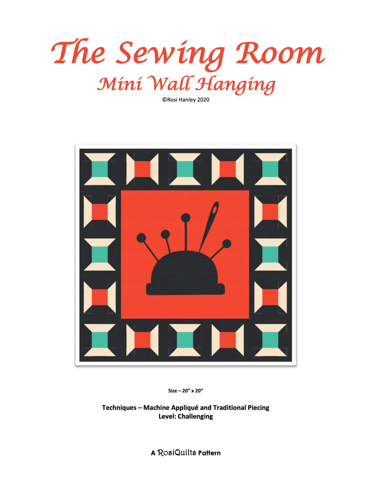 The Sewing Room Mini Quilt Pattern by Rosi Hanley - RH-MTSR