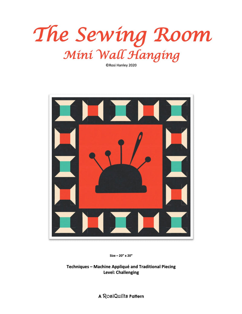 The Sewing Room Mini Quilt Pattern by Rosi Hanley - RH-MTSR