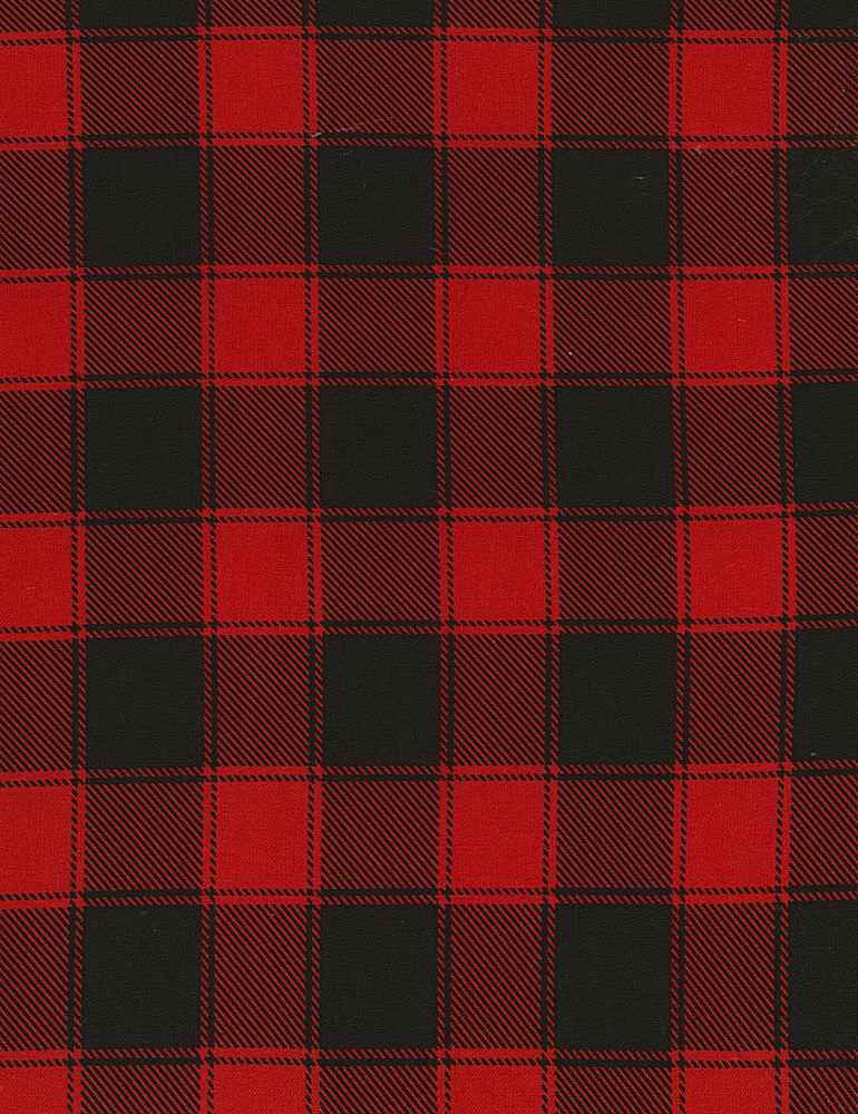 Timeless Treasures Novelty Quilt Fabric - Buffalo Check in Red - HOLIDAY-C5784-RED