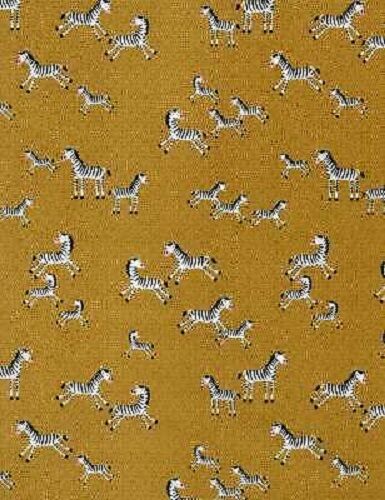 Timeless Treasures Novelty Quilt Fabric - Zebras on Gold - MINI-C1498 GOLD