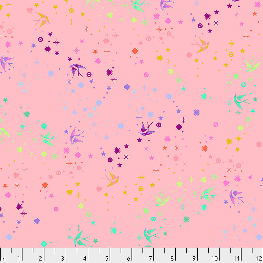 True Colors Quilt Fabric by Tula Pink - Fairy Dust in Blush Pink - PWTP133.BLUSH