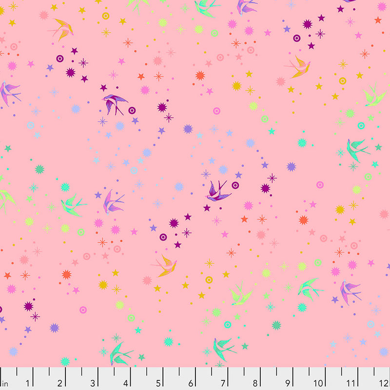 True Colors Quilt Fabric by Tula Pink - Fairy Dust in Blush Pink - PWTP133.BLUSH