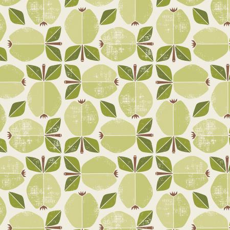 Under the Apple Tree Quilt Fabric - Apple in Green - LV504-GR3