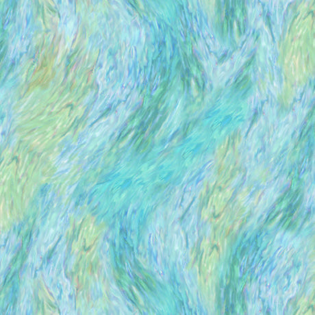 Unicorn Mystique Quilt Fabric - Watercolor Blender in Aqua - 1649-29213-Q
