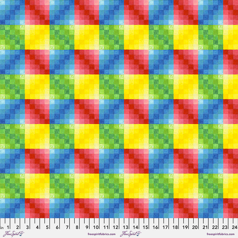 Up, Up and Away Quilt Fabric - Colorchips Plaid in Multi  - PWSP045.MULTI