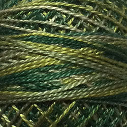 Valdani M19 Olives (Greens) Variegated - Perle/Pearl Cotton Size 12, 109 yard ball - PC12-M19
