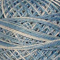 Valdani M42 Summer Sky (Blues) Variegated - Perle/Pearl Cotton Size 12, 109 yard ball - PC12-M42