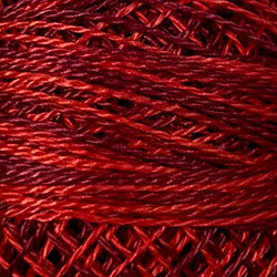 Valdani M43 Vibrant Reds Variegated - Perle/Pearl Cotton Size 12, 109 yard ball - PC12-M43