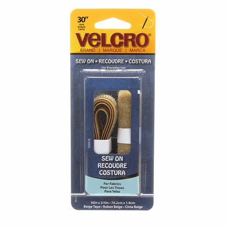 Velcro® Brand Fastener Regular Duty Strip Beige 3/4in x 30in - 90031V