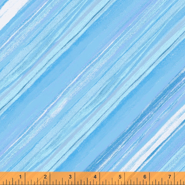Vista Quilt Fabric - Bias Stripe in Sky Blue - 52804D-7