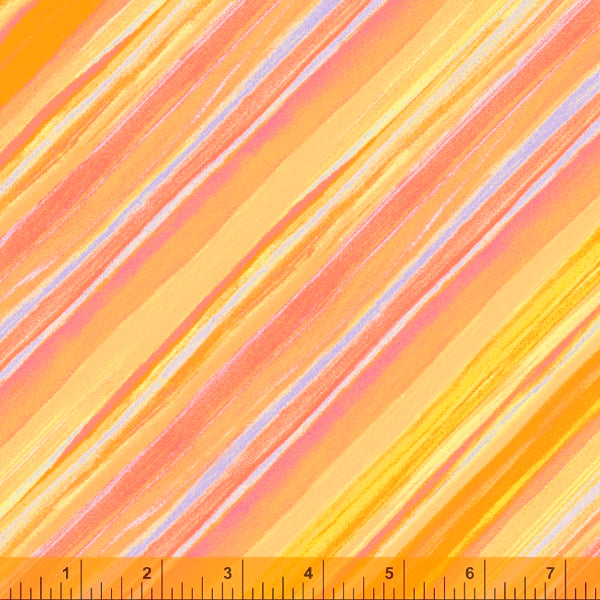 Vista Quilt Fabric - Bias Stripe in Sunshine Yellow/Orange - 52804D-4