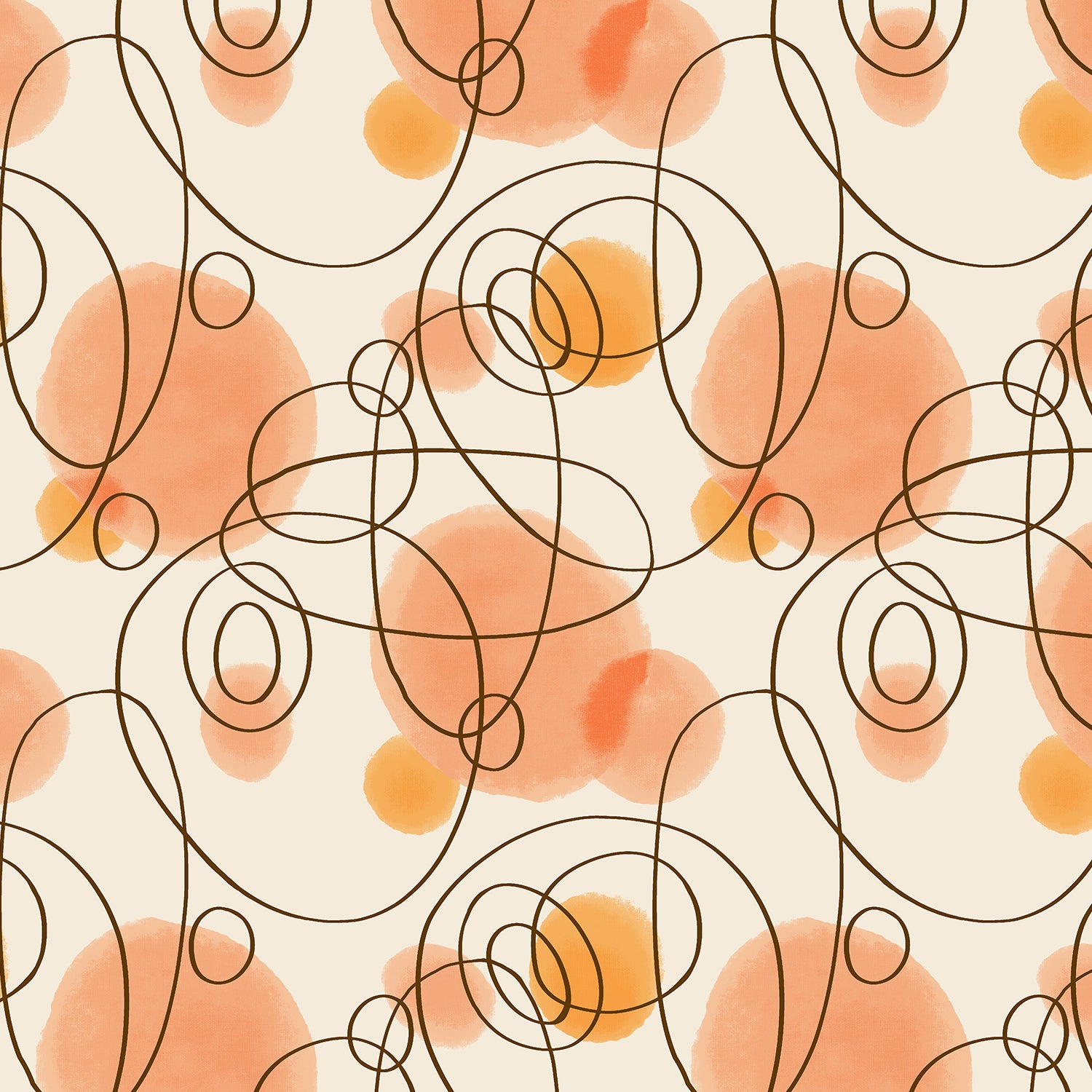 Wide Open Spaces Quilt Fabric - Daydream in Coral Orange - RJ3403-CO2