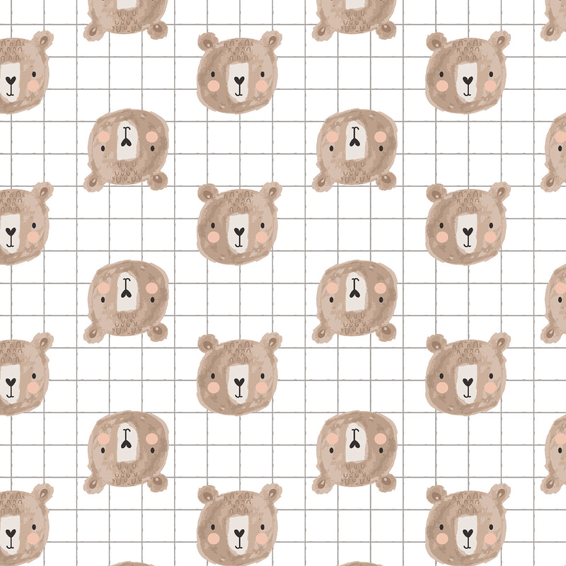 Wild Ones Quilt Fabric - Oso Bear in Blush - RJ4101-BL1
