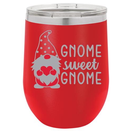Wine Tumbler - Gnome Sweet Gnome, 12 oz. - Red - SWETGNM