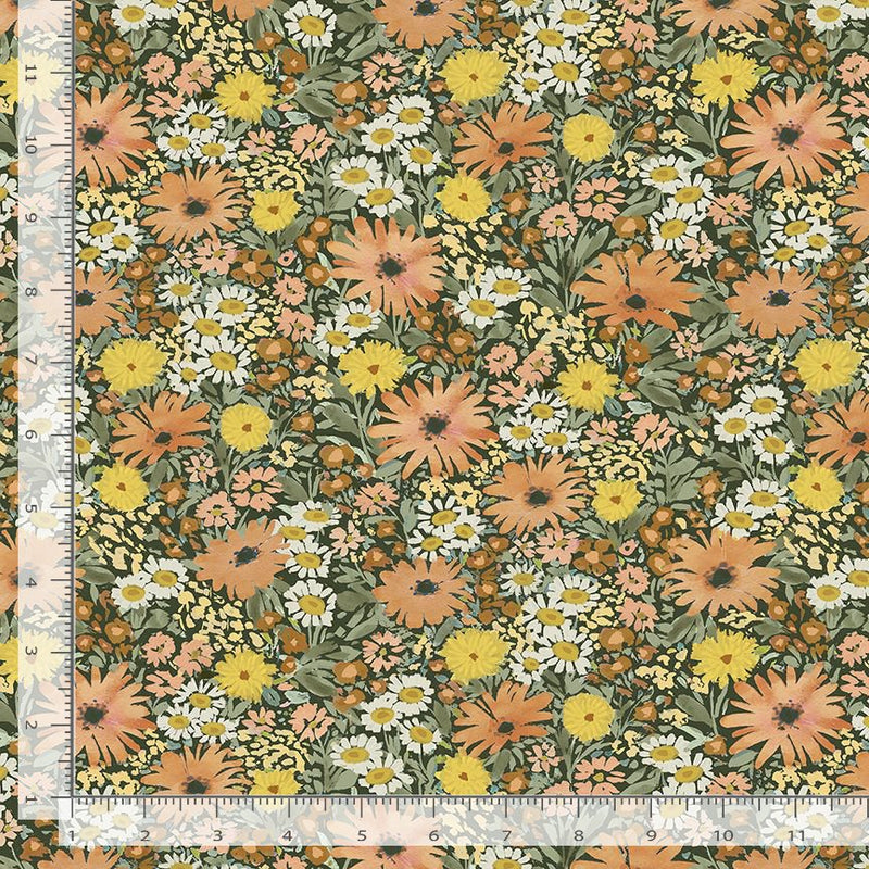 Wood You Be Mine Quilt Fabric - October Woodland Floral in Multi - STELLA-DCJ2280 MULTI