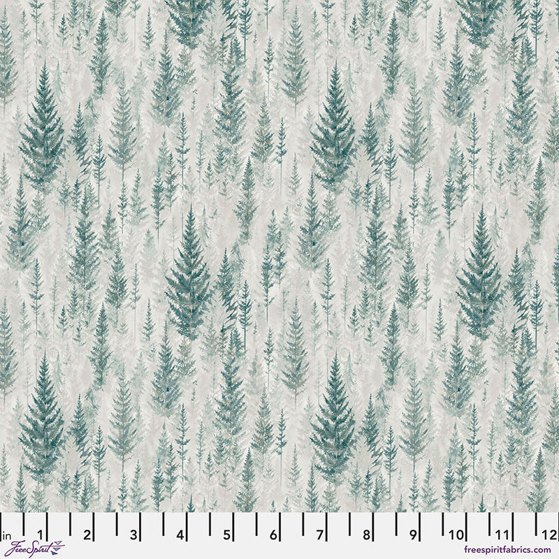 Woodland Blooms Quilt Fabric - Juniper Pine in Forest Green - PWSA038.FOREST